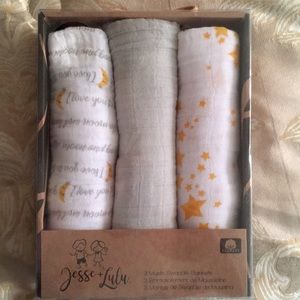 Muslin Baby Blankets 3-pack